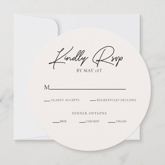 Moderne minimalistische RSVP-behuizing Kaart (Voorkant)