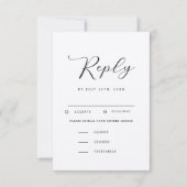 Moderne minimalistische RSVP-bruiloft met keuze ui RSVP Kaartje (Voorkant)