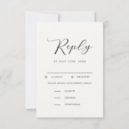 Moderne minimalistische RSVP-bruiloft met keuze ui RSVP Kaartje