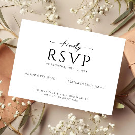 Moderne Minimalistische RSVP-kaart met vriendelijk Save The Date