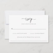 Moderne minimalistische RSVP-Kaart RSVP Kaartje (Voorkant)