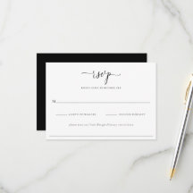 Moderne minimalistische RSVP-Kaart
