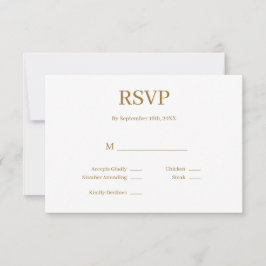 Moderne minimalistische RSVP-Kaart RSVP Kaartje
