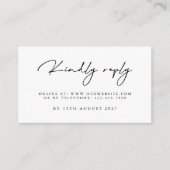 Moderne minimalistische RSVP-Kaarten Informatiekaartje (Voorkant)