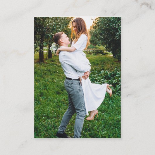 Moderne minimalistische RSVP QR Overlay Photo Informatiekaartje (Achterkant)