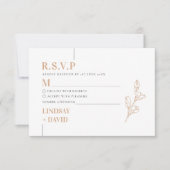 Moderne minimalistische RSVP Reply Kaart (Voorkant)