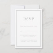 Moderne minimalistische RSVP-respons Kaart grijs (Voorkant)