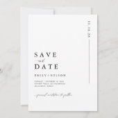 Moderne Minimalistische Rustieke Foto Bruiloft Save The Date (Achterkant)