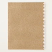 Moderne Minimalistische Rustieke Kraft Script Planner (Achterkant)