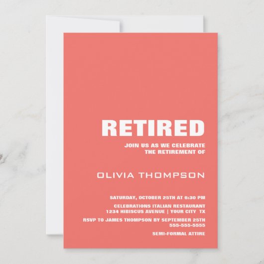 Moderne minimalistische rustpartij kaart (Voorkant)