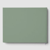 Moderne minimalistische Sage Green Simple Wedding Gastenboek (Achterkant)