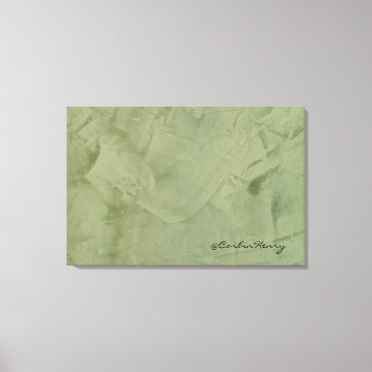 Moderne Minimalistische Salie Canvas Afdruk (Voorkant)