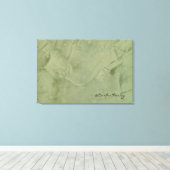 Moderne Minimalistische Salie Canvas Afdruk (Insitu (Houten vloer))