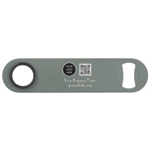 Moderne minimalistische salie groen aangepaste log speed flessenopener