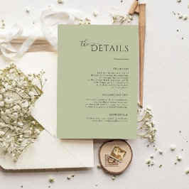 Moderne minimalistische salie groene Behuizing kaa RSVP Kaartje