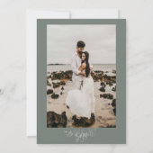 Moderne minimalistische salie groene kalligrafie b kaart (Achterkant)