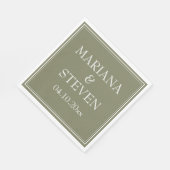 Moderne minimalistische salie groene servetten (Hoek)