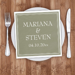 Moderne Minimalistische Saliegroene Servetten