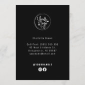 Moderne minimalistische salon Logo Price List Serv Menu (Achterkant)