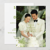 Moderne Minimalistische Sava de datum Save The Date (Voorkant / Achterkant)