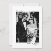 Moderne Minimalistische Save the Date Bedankkaart (Voorkant)