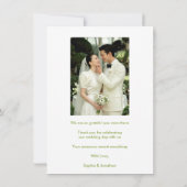 Moderne Minimalistische Save the Date Bedankkaart (Achterkant)