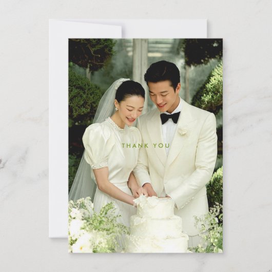 Moderne Minimalistische Save the Date Bedankkaart (Voorkant)