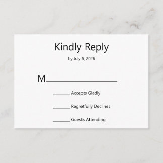 Moderne Minimalistische Save the Date Bijlagekaart Informatiekaartje
