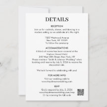 Moderne Minimalistische Save The Date Details Bijl