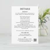 Moderne Minimalistische Save The Date Details Bijl (Staand voorkant)