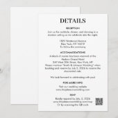 Moderne Minimalistische Save The Date Details Bijl (Voorkant / Achterkant)