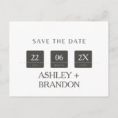 Moderne Minimalistische Save The Date-dozen Briefkaart (Voorkant)