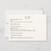 Moderne minimalistische save the date Eenvoudige b RSVP Kaartje (Voorkant)