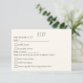 Moderne minimalistische save the date Eenvoudige b RSVP Kaartje (Staand voorkant)