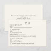 Moderne minimalistische save the date Eenvoudige b RSVP Kaartje (Voorkant / Achterkant)