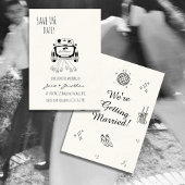 Moderne minimalistische save the date | Eenvoudige Kaart