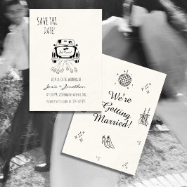 Moderne minimalistische save the date | Eenvoudige Kaart