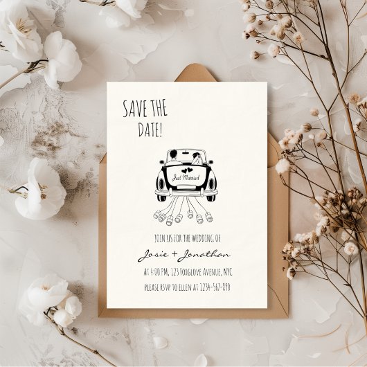 Moderne minimalistische save the date | Eenvoudige Kaart