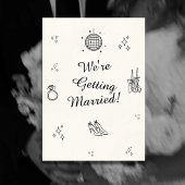 Moderne minimalistische save the date | Eenvoudige Kaart