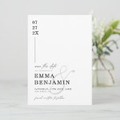 Moderne & Minimalistische Save The Date Kaart (Staand voorkant)