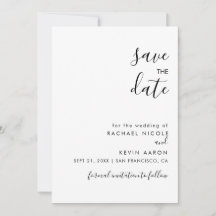 Moderne minimalistische Save the Date Kaart