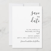 Moderne minimalistische Save the Date Kaart (Voorkant)