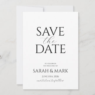 Moderne Minimalistische Save the Date Kaart
