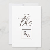 Moderne Minimalistische Save the Date Kaart met Fo (Voorkant)