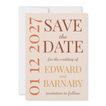 Moderne Minimalistische Save the Date Kaart met Ov