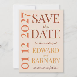 Moderne Minimalistische Save the Date Kaart met Ov