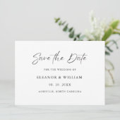 Moderne Minimalistische Save the Date Trouw Uitnod (Staand voorkant)