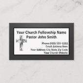 Moderne minimalistische schaduwrijke zwarte kerkvo visitekaartje (Voorkant)