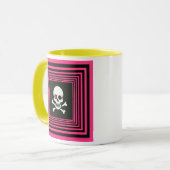 Moderne, minimalistische schedel design. mok (Voorkant links)