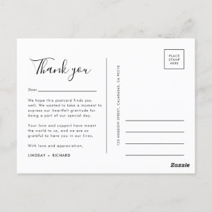 Moderne Minimalistische Schone Eenvoudige Typograf Briefkaart